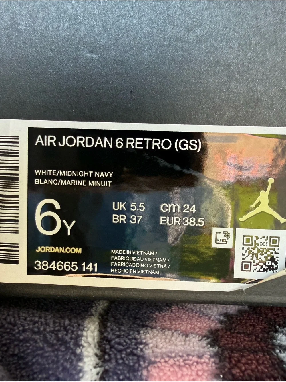 Jordan size 6y
